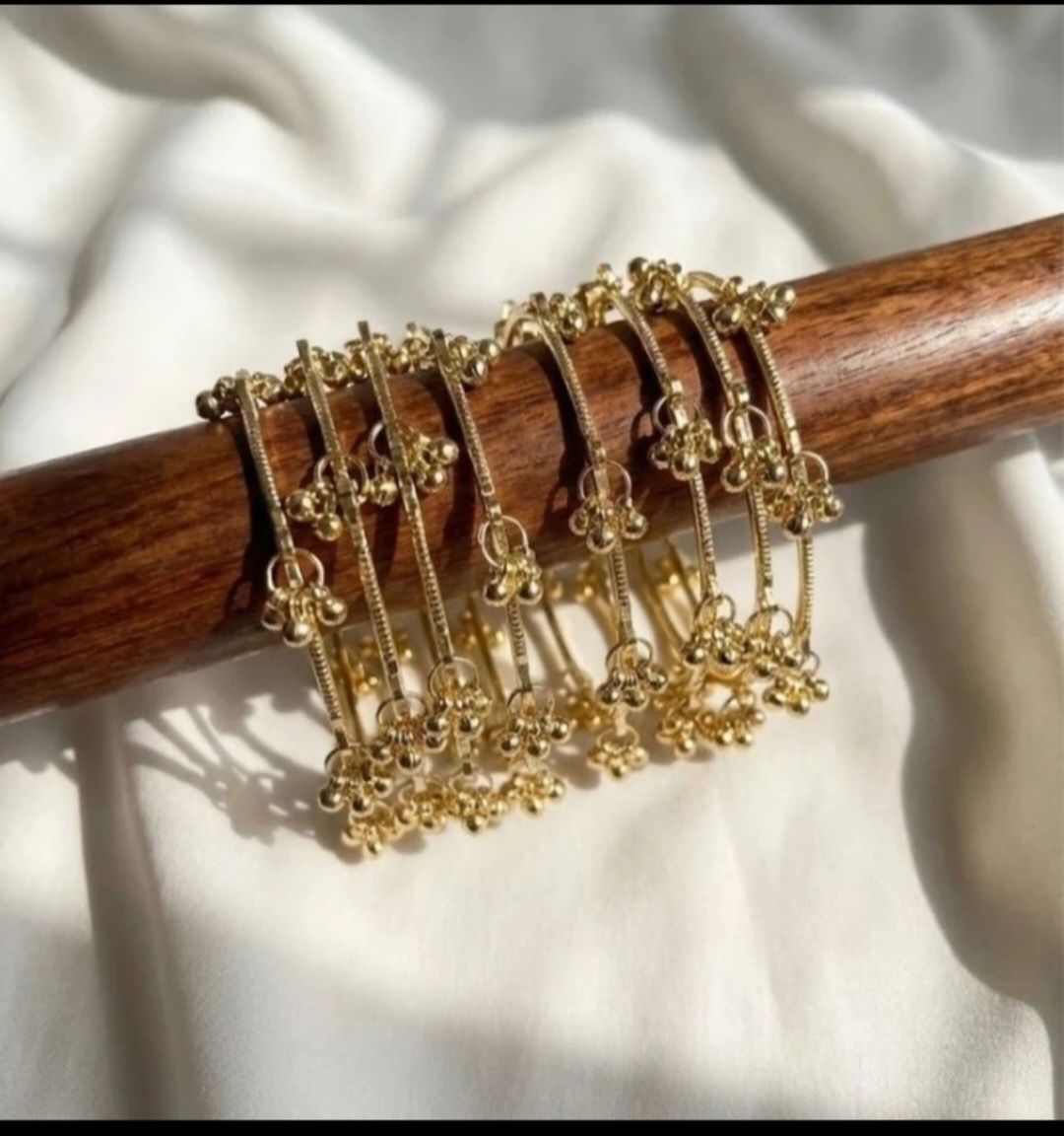 Premium Gold Plated Ghungroo Bangles Set for Women & Girls | Traditional Ethnic Party Wear Chudi Set